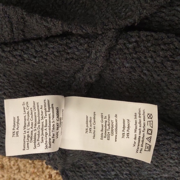 USED EDDIE BAUER Rest and Repeat Funnel Neck Sweater SIZE M COLOR GRAY GREEN - Picture 8 of 10